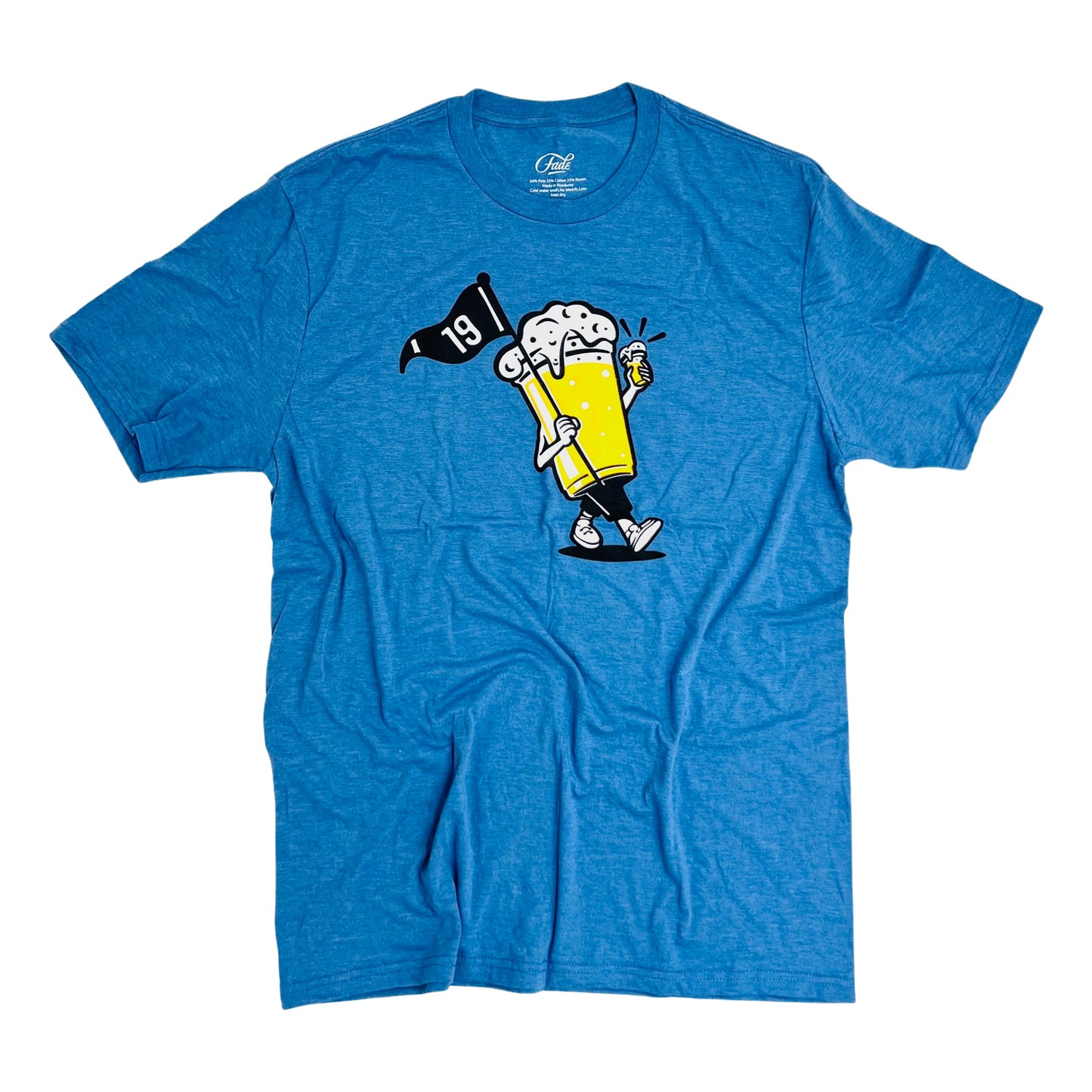 FADE HOPPY FINISH TEE-HEATHER ROYAL