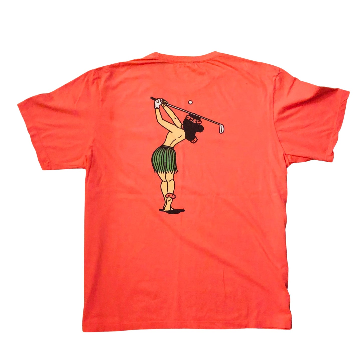 HULA COTTON POCKET TEE-CORAL