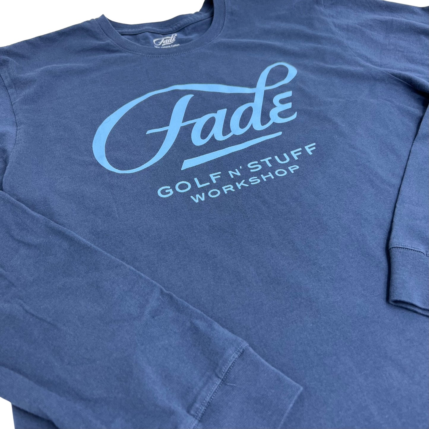 FADE LONG SLEEVE LOGO TEE-NAVY