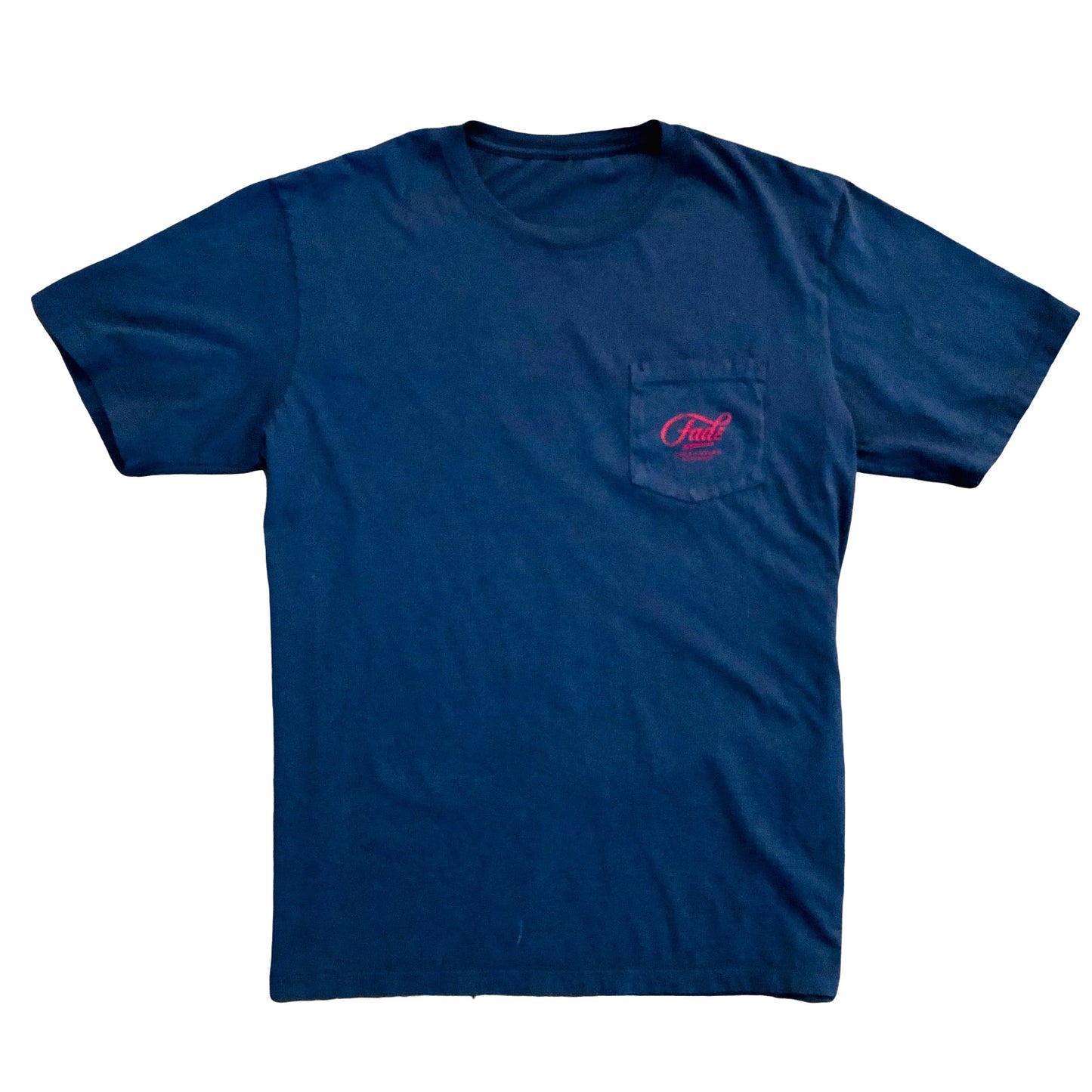 DEATH BEFORE DOUBLE BOGEY NAVY/RED SHORT SLEEVE POCKET TEE - Fade Golf N' Stuff Workshop