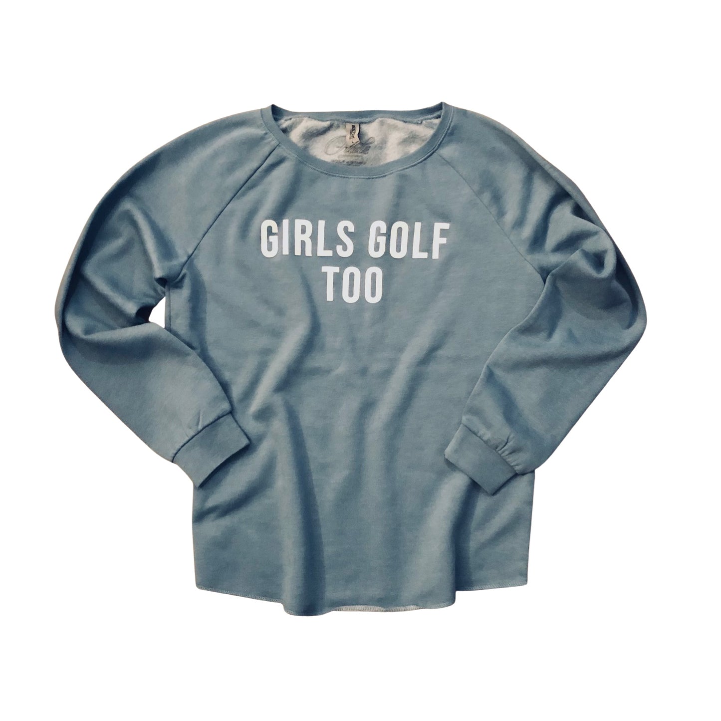 GIRLS GOLF TOO CREWNECK-MIST BLUE/WHITE