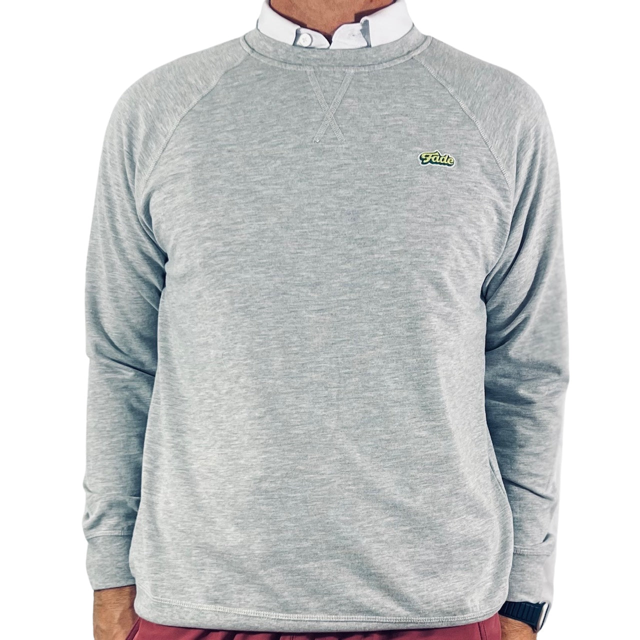 FADE RETRO LOGO CREW-GREY GREEN GOLD