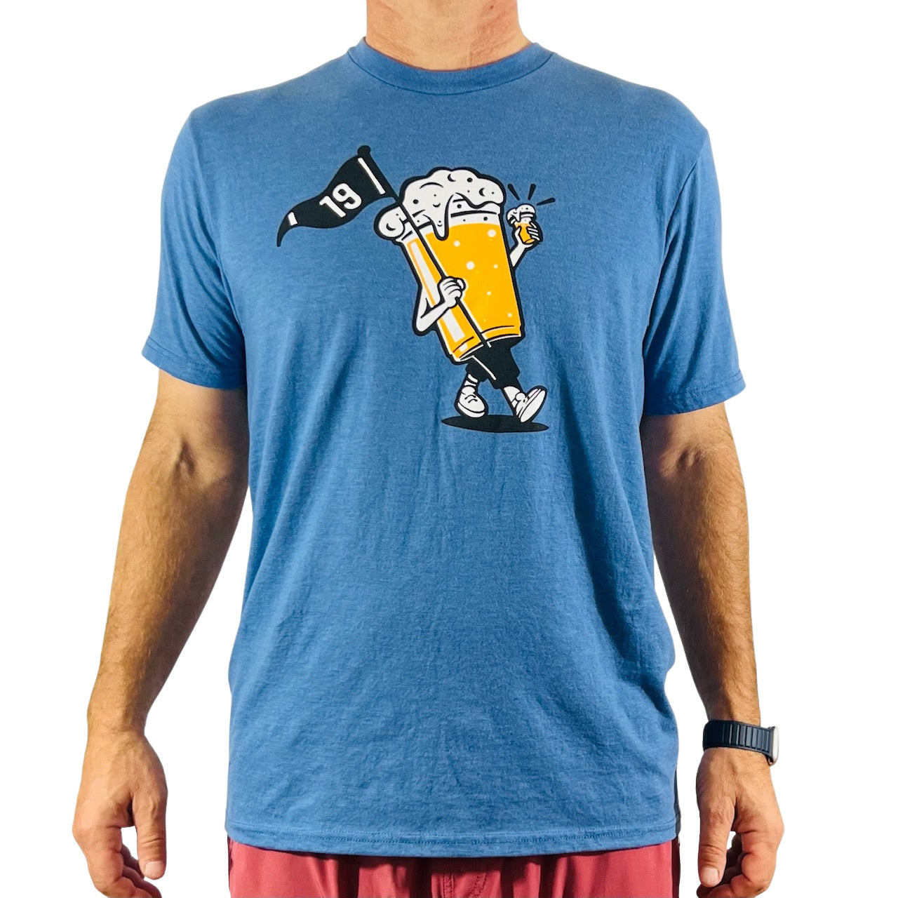 FADE HOPPY FINISH TEE-HEATHER ROYAL