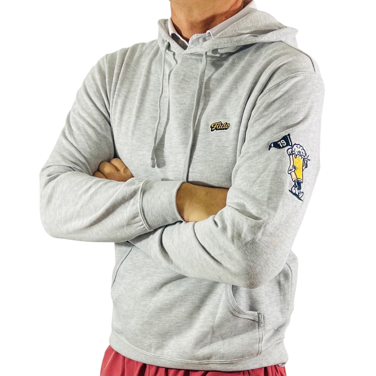 FADE HOPPY HOODIE-LIGHT GREY HEATHER
