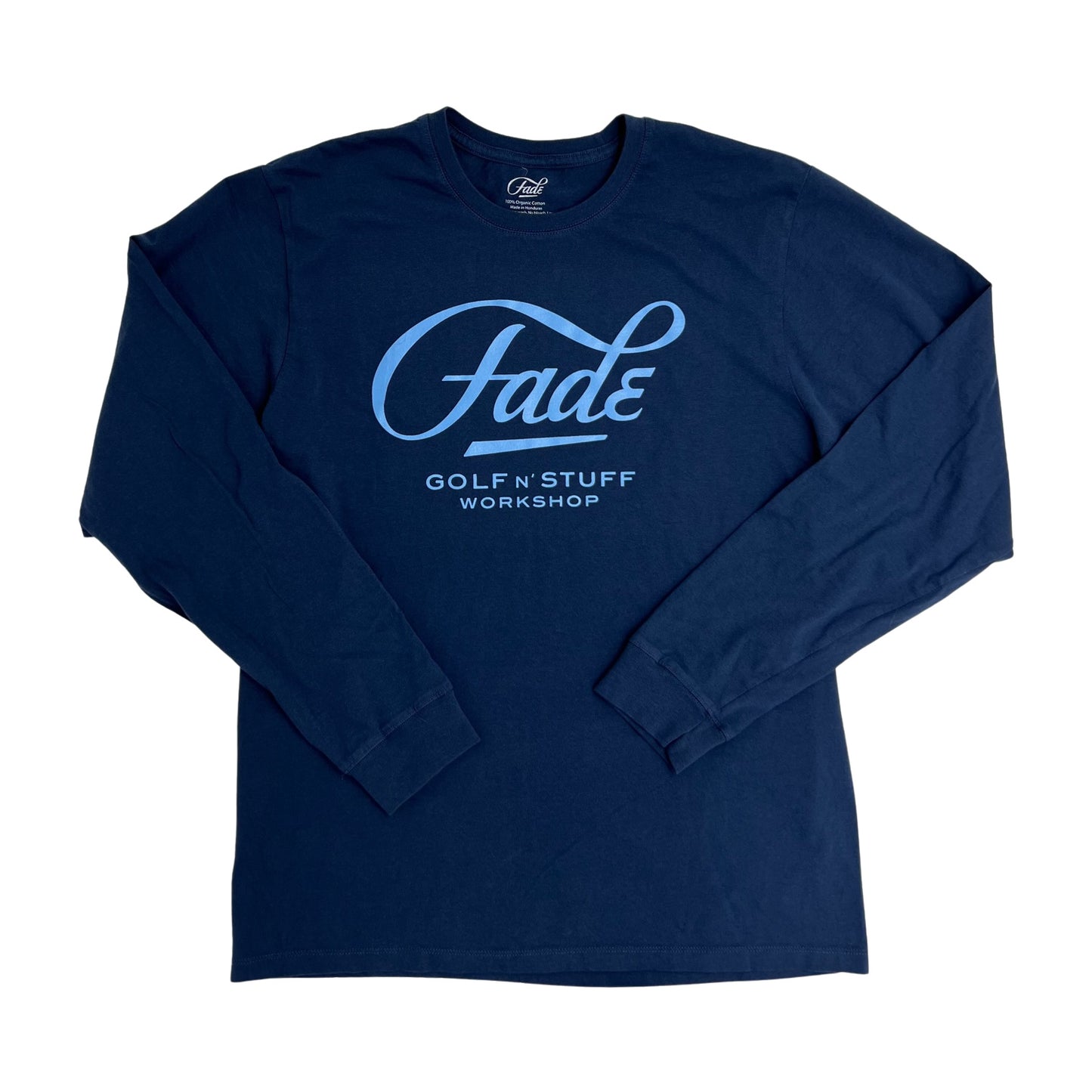 FADE LONG SLEEVE LOGO TEE-NAVY