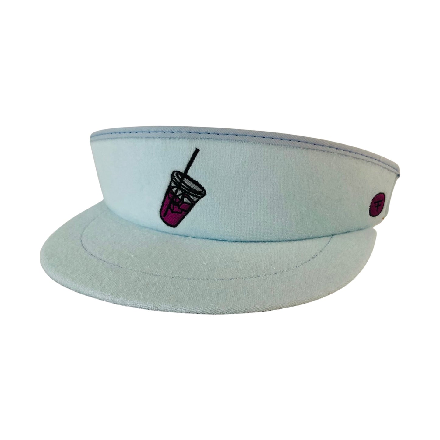 TERRY CLOTH TRANSFUSION VISOR- LIGHT BLUE