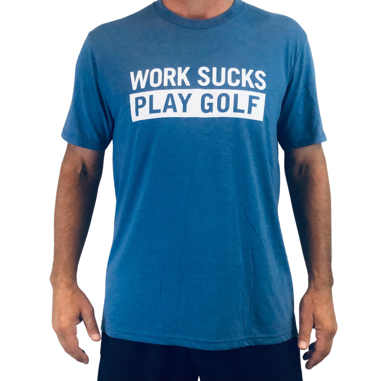 FADE-WORKS SUCKS 2 TEE-HEATHER ROYAL
