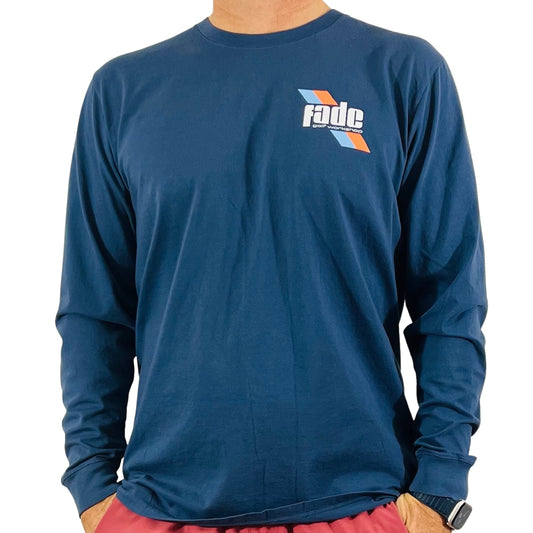 FADE STRIPESHOW LONG LONG SLEEVE TEE-NAVY